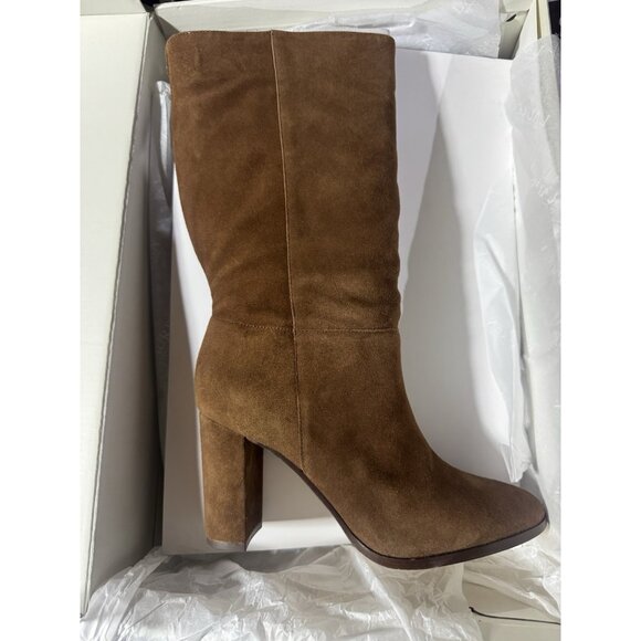 Lauren Ralph Lauren Artizan II Mid Shaft Suede Boots Brown Size 8 $225 - Picture 1 of 8